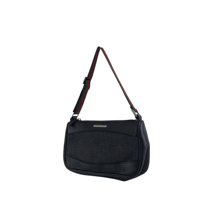 GUCCI Sherry Line Handbag Black Vintage zbzjgu