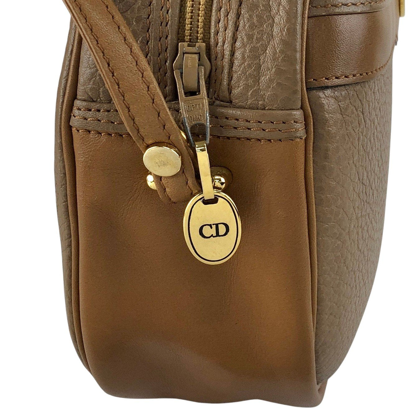 Christian Dior CD Logo Shoulder bag Brown Vintage 53vw5f