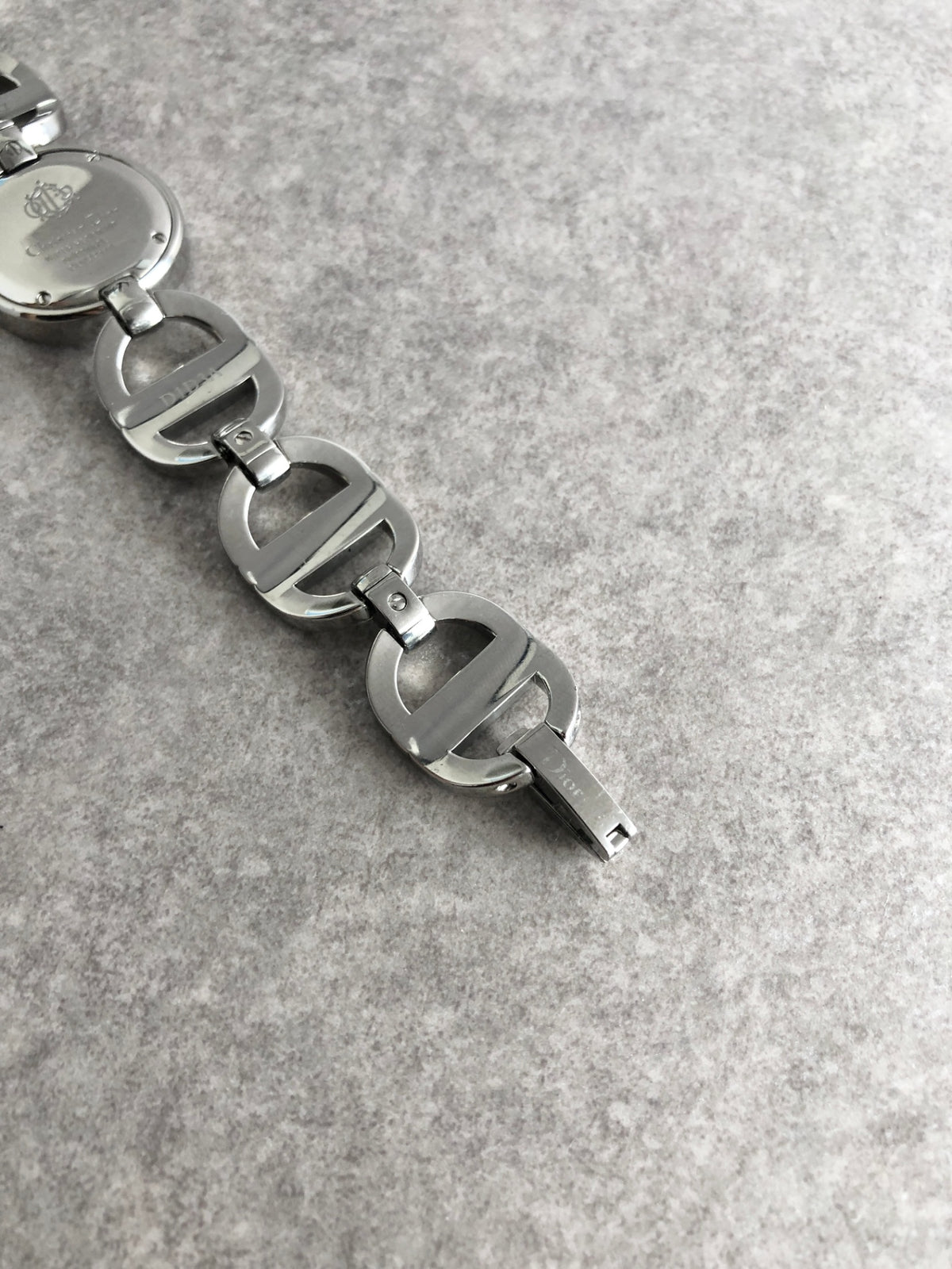 Christian Dior Logo Quartz Watch Silver CD022110 FA4647 Vintage drenb7