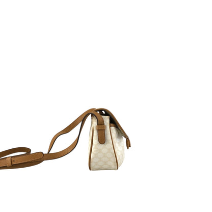CELINE Macadam Blason Tassel Shoulder bag White Vintage esf7xf