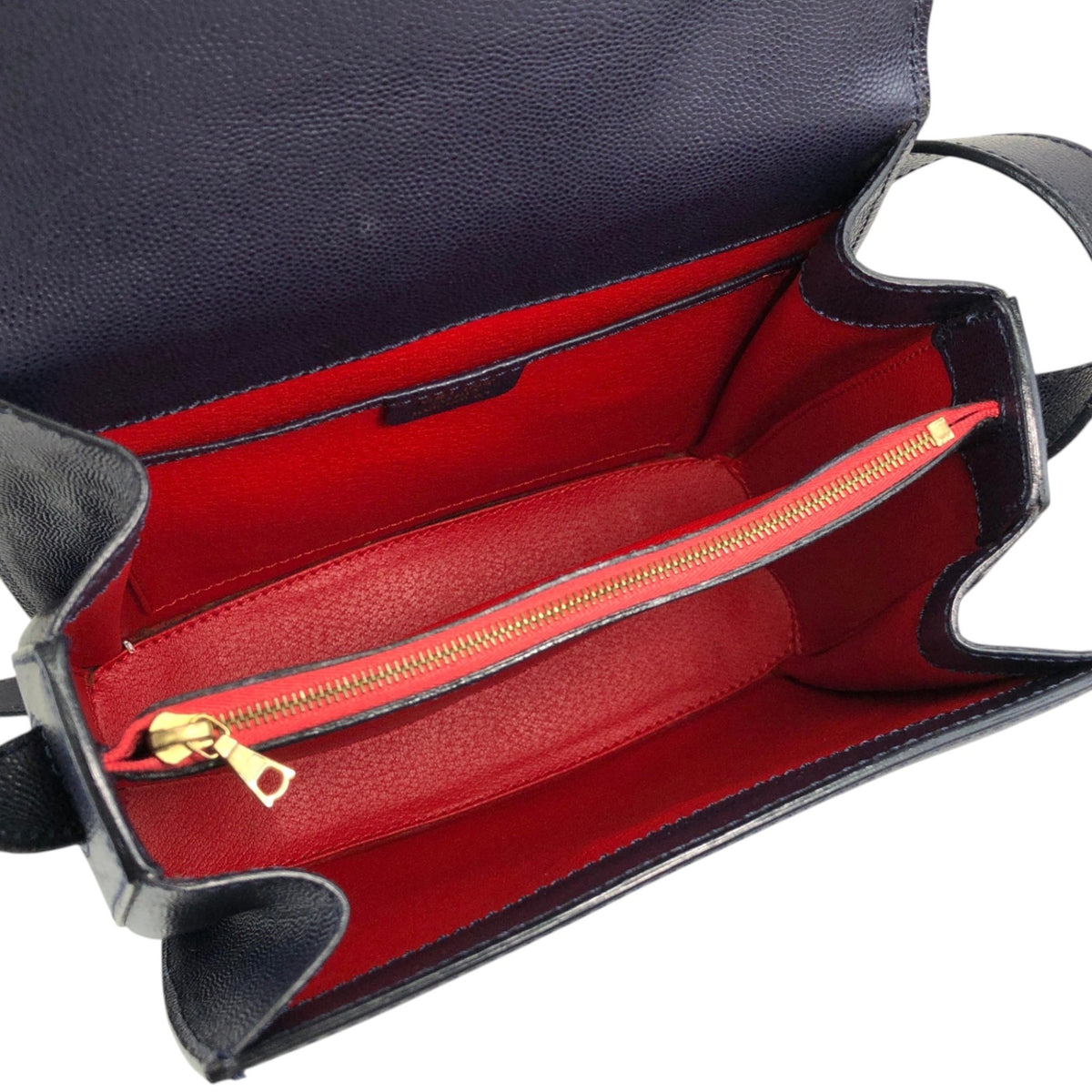 CELINE Gancini Shoulder bag Navy Vintage hf7v5f