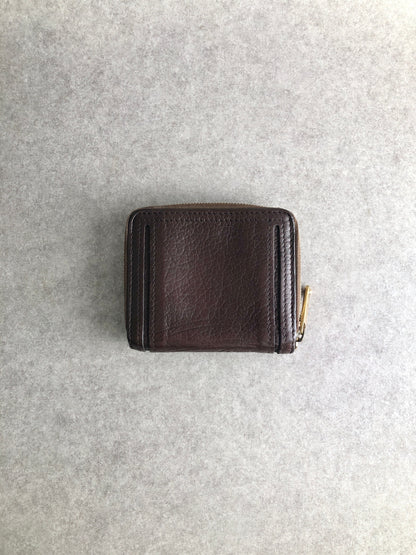 CELINE Blason Folded Wallet Brown Vintage b3irix