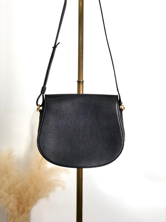 Cartier Logo Embossed Shoulder bag Black Vintage nucjig