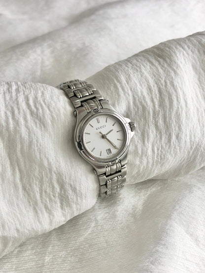 GUCCI GG Watch Silver 9040L Vintage 8xaiw7