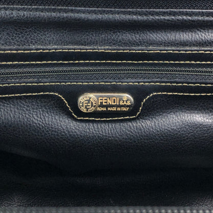FENDI Zucca Logo Small Boston bag Handbag Black Vintage cf6xpb