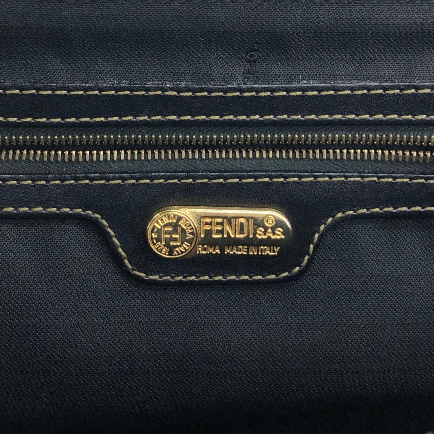 FENDI Pecan Two-way Small Boston bag Shoulder bag Brown Vintage ntzyuv