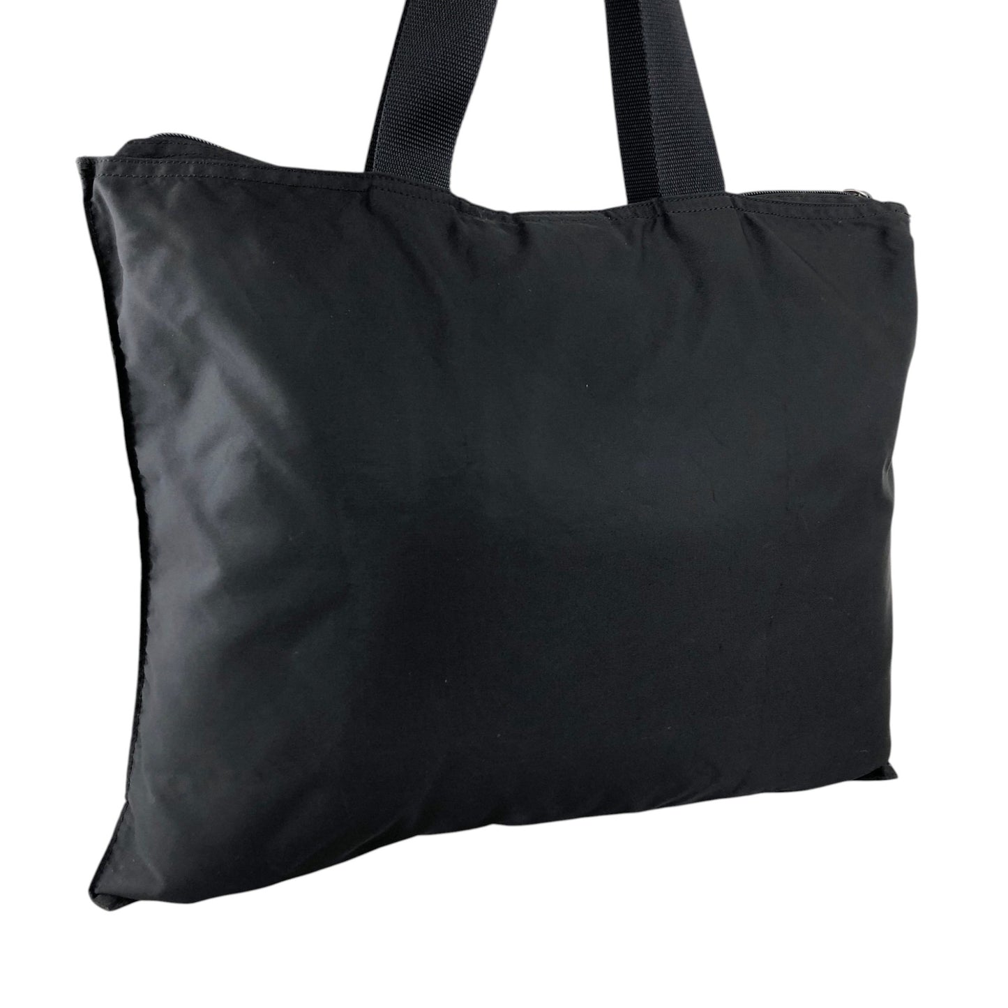 PRADA Tessuto Triangle Logo Handbag Totebag Black Vintage 6e4zku