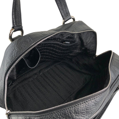 CELINE Blason Small Boston bag Handbag Black Vintage 2bg7ri