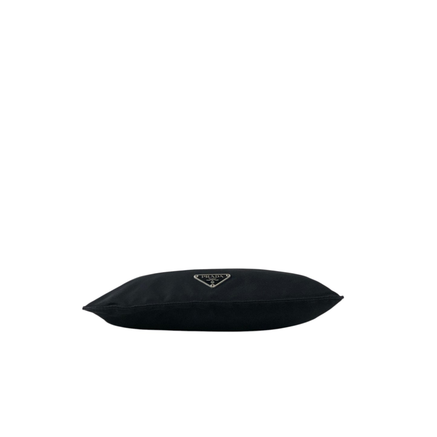PRADA Tessuto Triangle Logo Shoulder bag Black Vintage h7a6s3