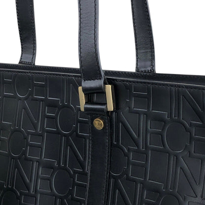 CELINE Logo Embossed Handbag Black Vintage za7ghz