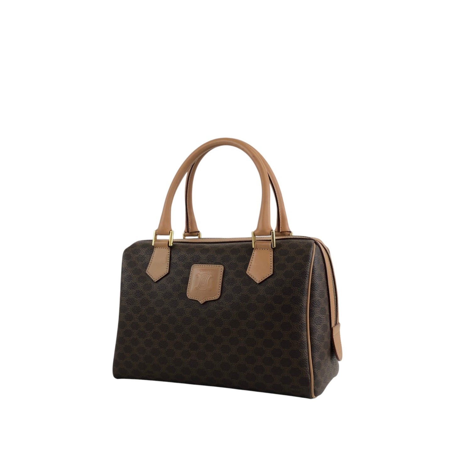 CELINE Macadam Blason Two-way Handbag Shoulder bag Brown Vintage h5nkpp
