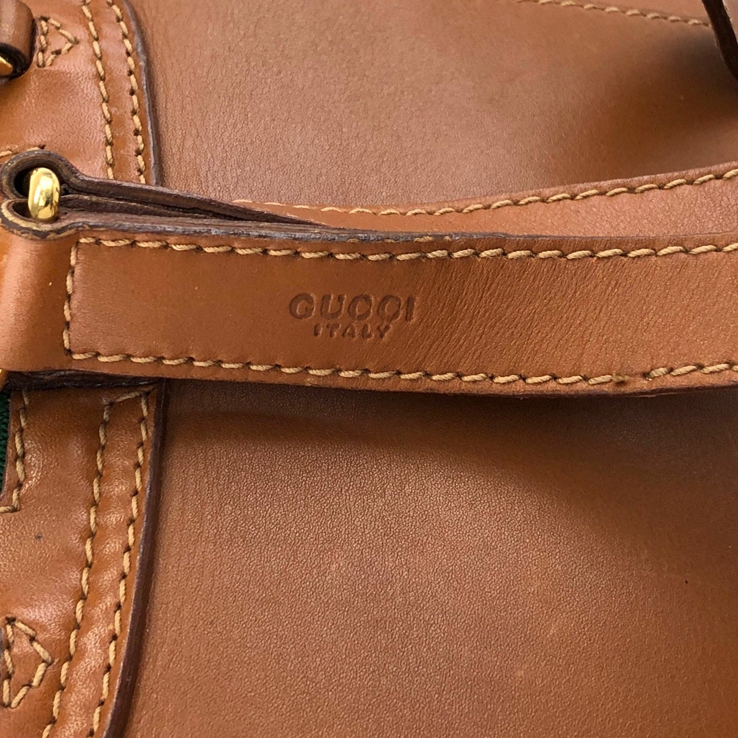 GUCCI Sherry Line Backpack Brown Vintage bedbja