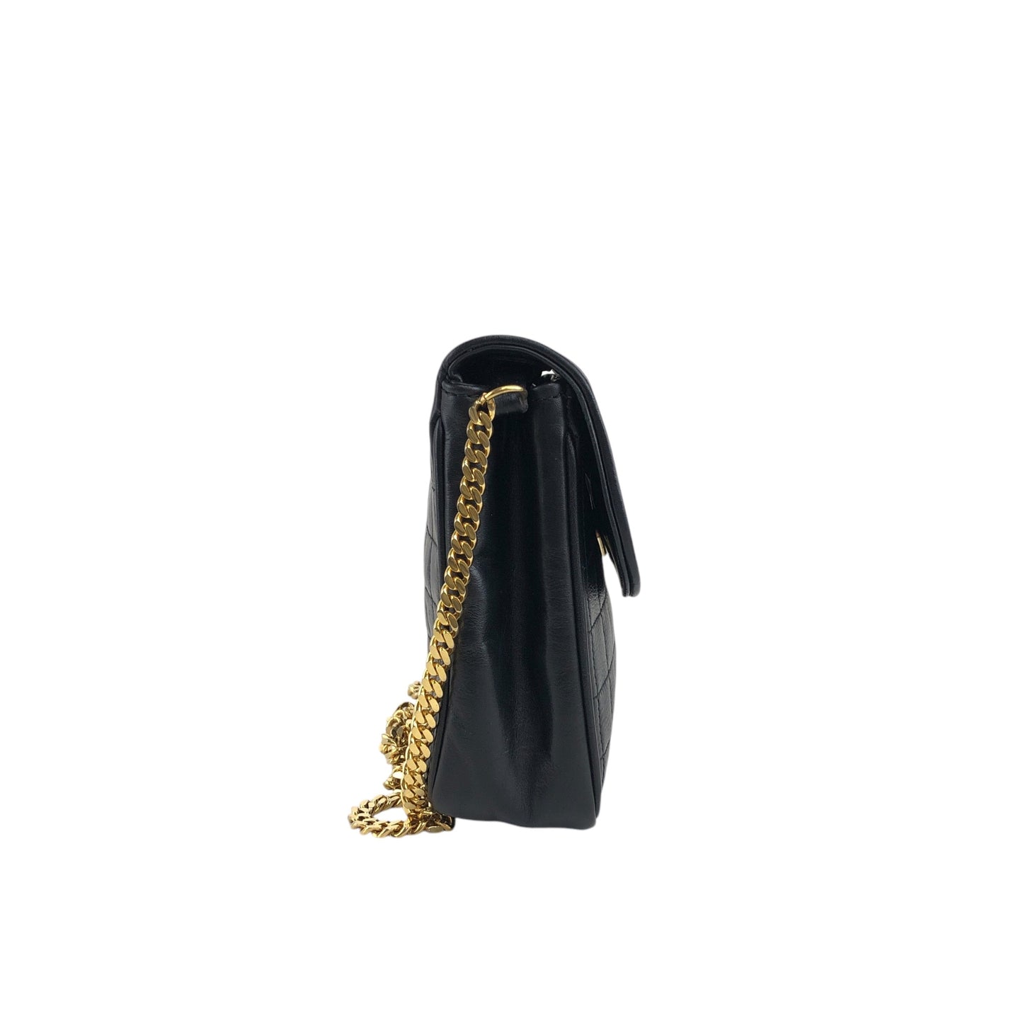 CELINE Blason Chain Shoulder bag Black Vintage bvdhvm