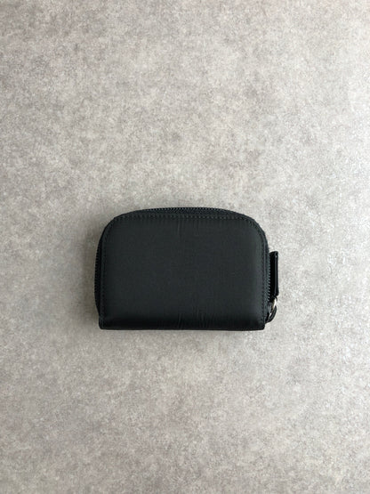 PRADA Tessuto Triangle Logo Coin Purse Black Vintage 4nbjju