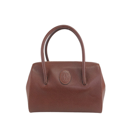 Cartier Handbag Boston bag Brown Vintage ksgkga