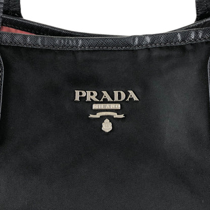 PRADA Logo Totebag Black Vintage tv4u47