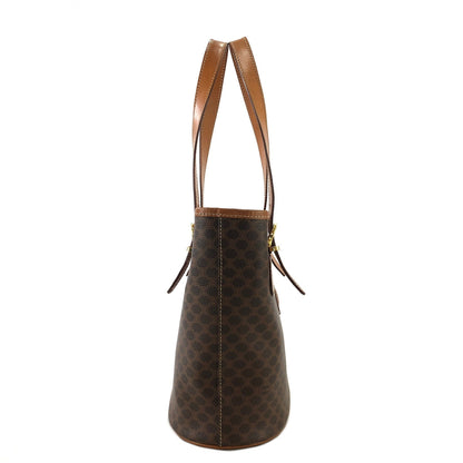 CELINE Macadam Blason Handbag Shoulder bag Brown Vintage uwfpsv