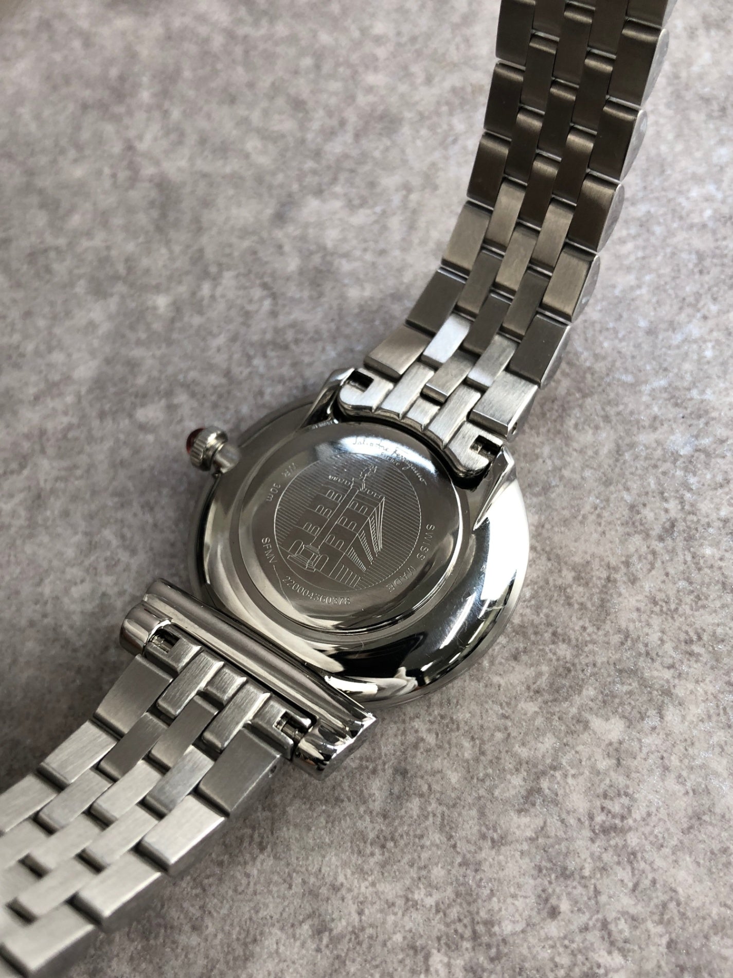 Salvatore Ferragamo Logo Quartz Watch Silver SFMV00322 Vintage pdubvx