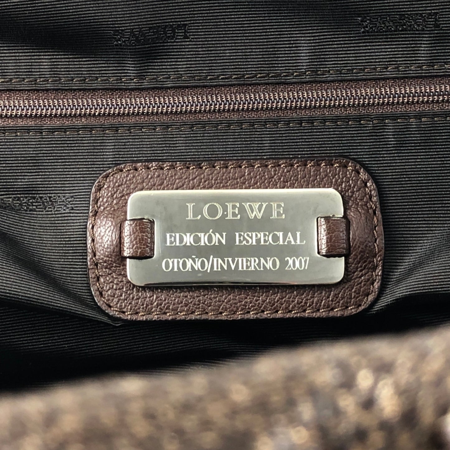LOEWE Amazona28 Anagram Handbag Boston bag Brown Vintage hyvv3u