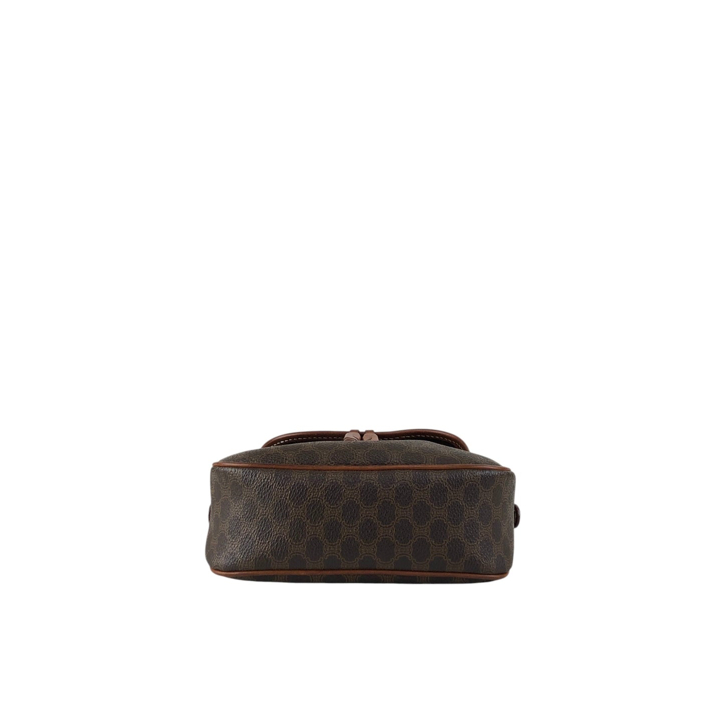 CELINE Macadam Blason Tassel Shoulder bag Brown Vintage zfbk3f