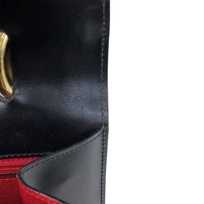 CELINE Gancini Handbag Black Vintage hkm3p8