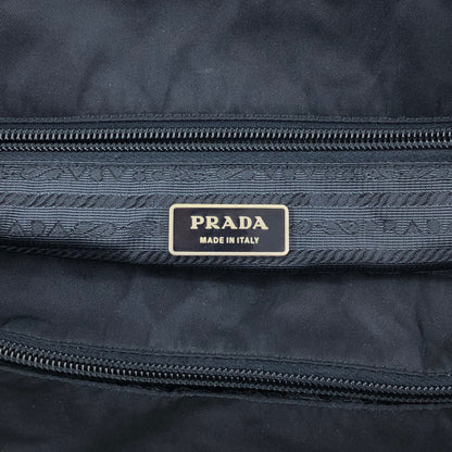 PRADA Tessuto Triangle Logo Double Pocket Totebag Navy Vintage 8ka5ea