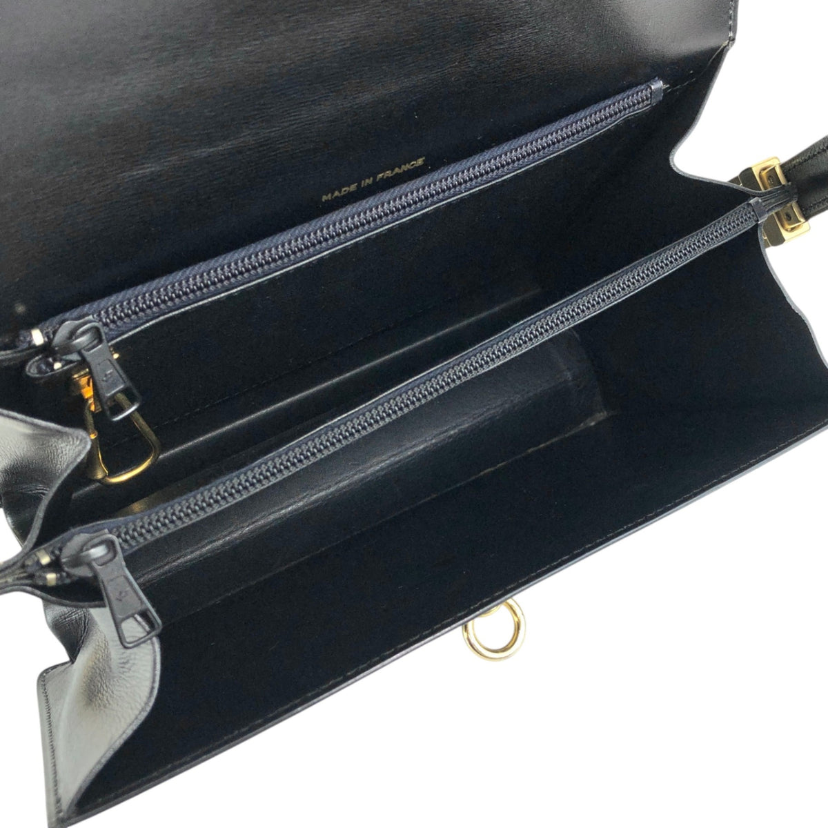 CELINE Gancini Shoulder bag Black Vintage gssz7x