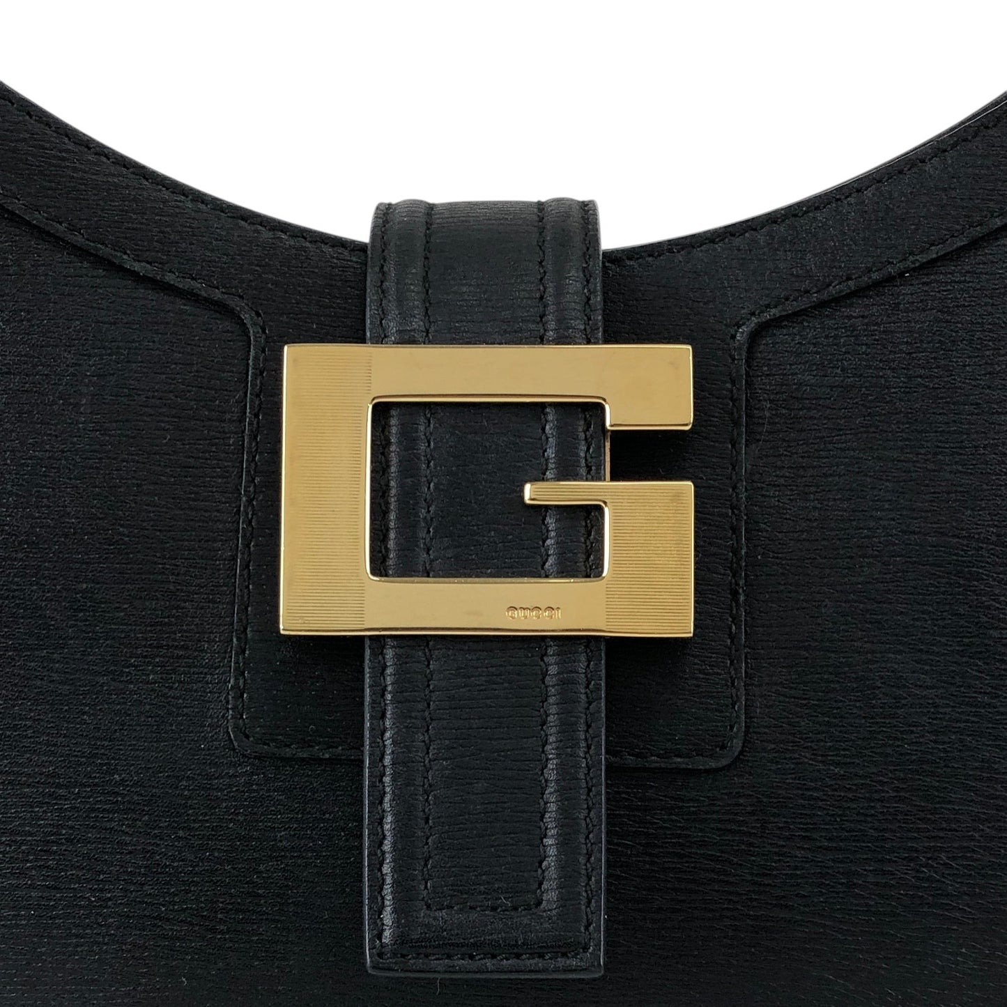 GUCCI G Motif Shoulder bag Black Vintage 3z62yh