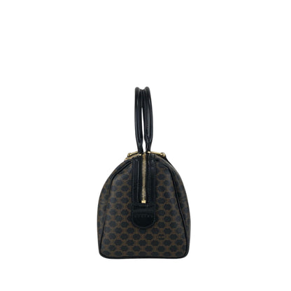 CELINE Macadam Two-way Small Boston bag Shoulder bag Black Vintage mdni2d