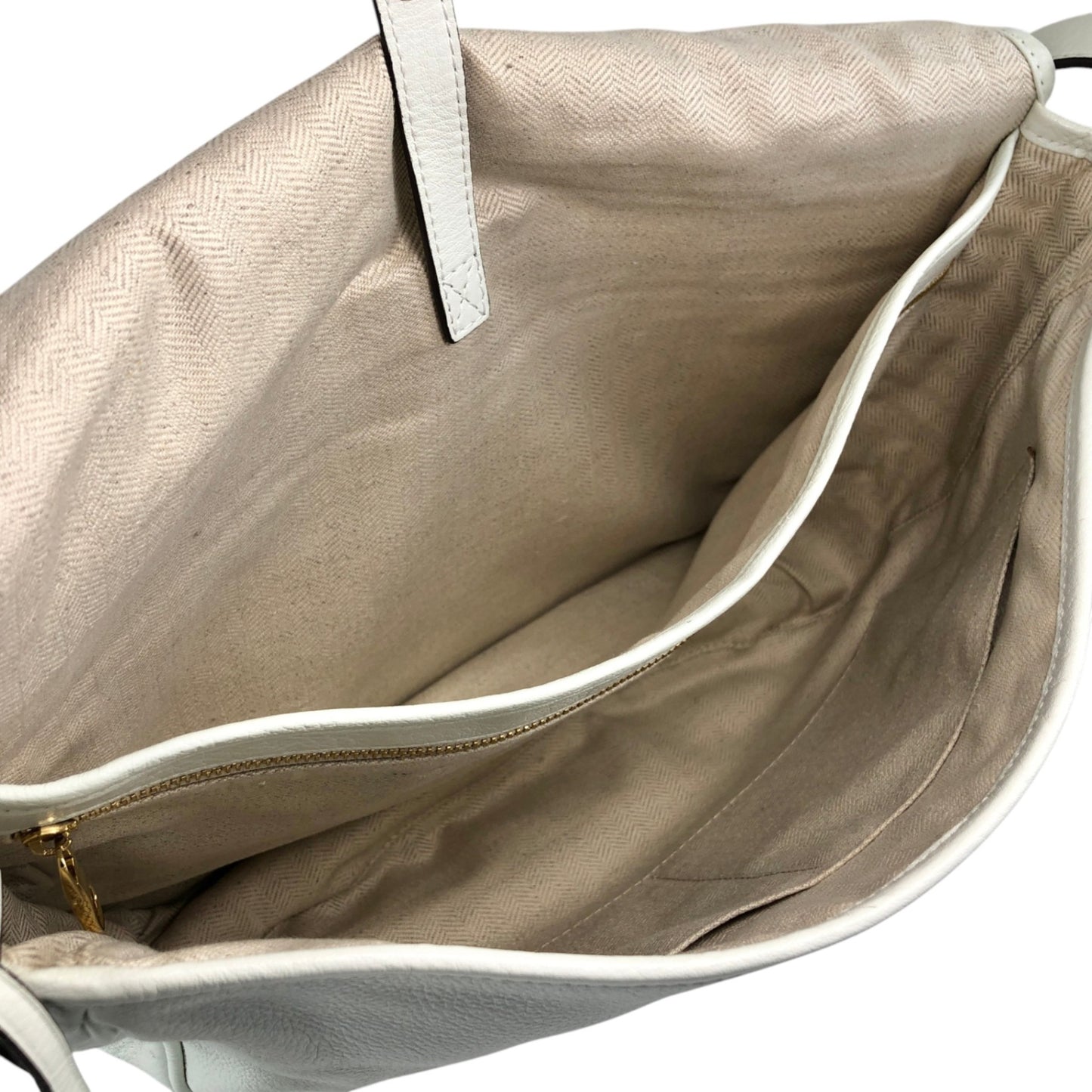LOEWE Logo Embossed Shoulder bag White Vintage zpjrde