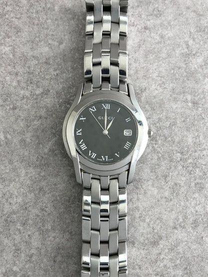 GUCCI Logo Quartz Watch Silver Vintage vx345b