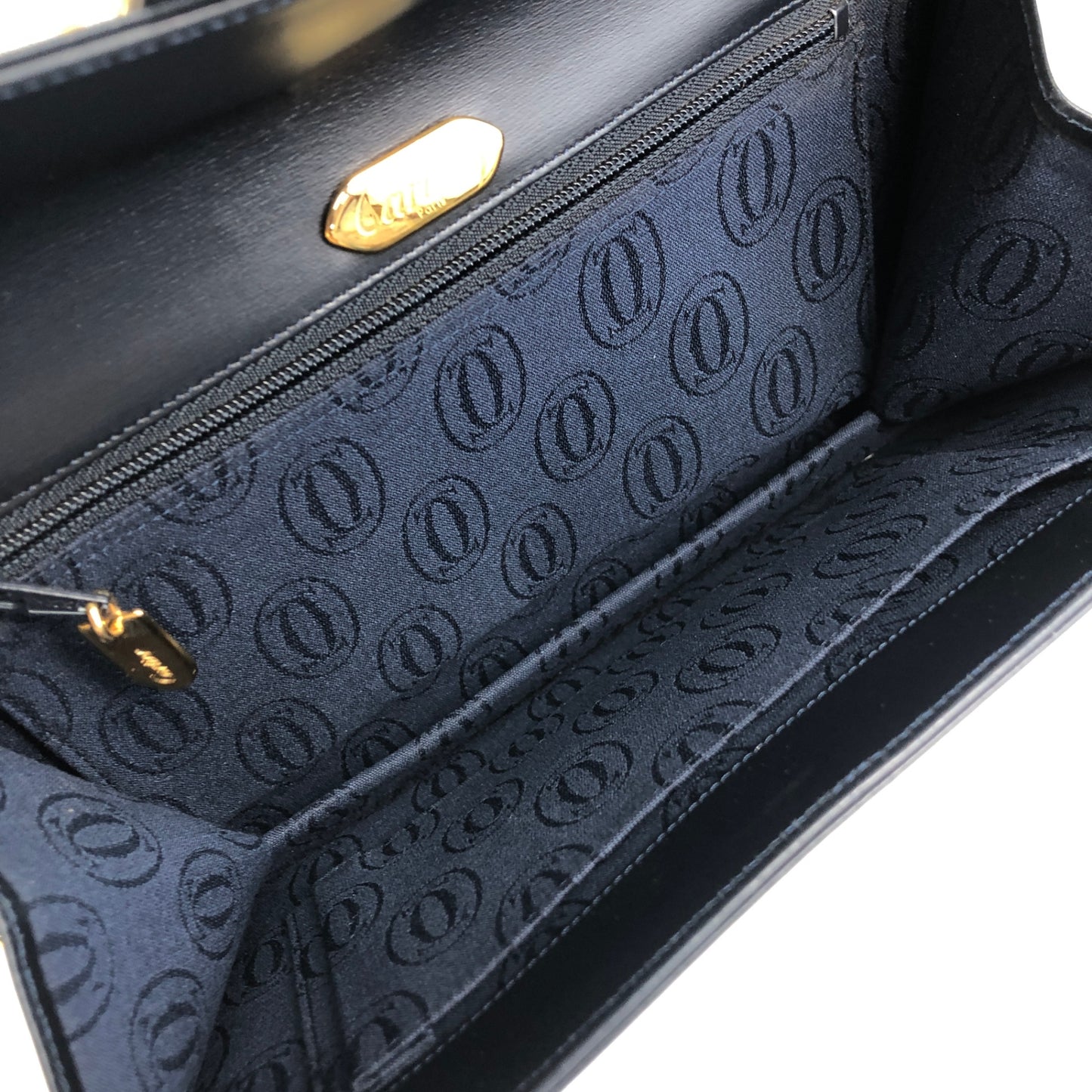 Cartier Chain Shoulder bag Navy Vintage s7zk4c