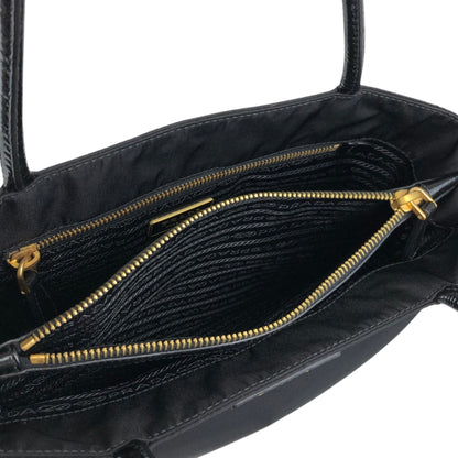 PRADA Tessuto Triangle Logo Totebag Black Vintage 3j825h