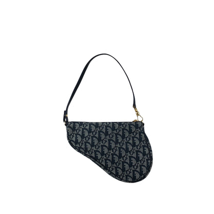 Christian Dior Trotter Handbag Shoulder bag Navy Vintage gicr78