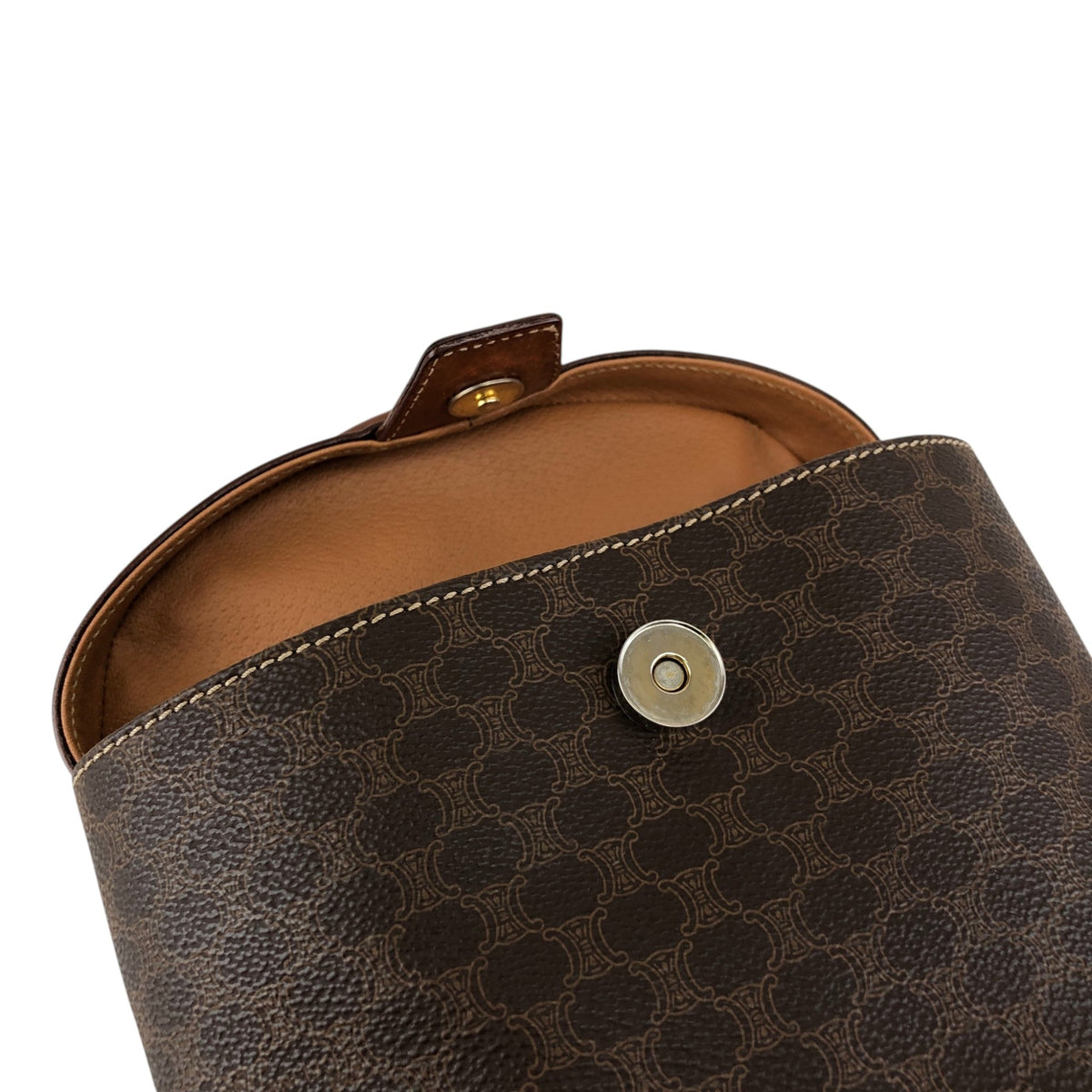 CELINE Macadam Blason Two-way Vanity bag Shoulder bag Brown Vintage me53ak