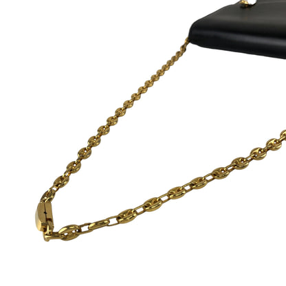 CELINE Triomphe Chain Shoulder bag Black Vintage hd5spn