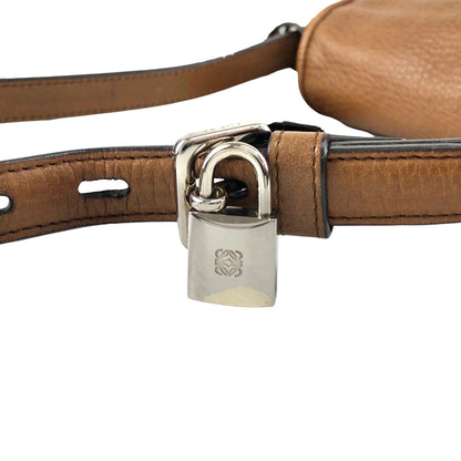 LOEWE Logo Embossed Crossbody Shoulder bag Brown Vintage w2swk6