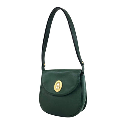 Christian Dior CD Logo Shoulder bag Green Vintage gi6xyr