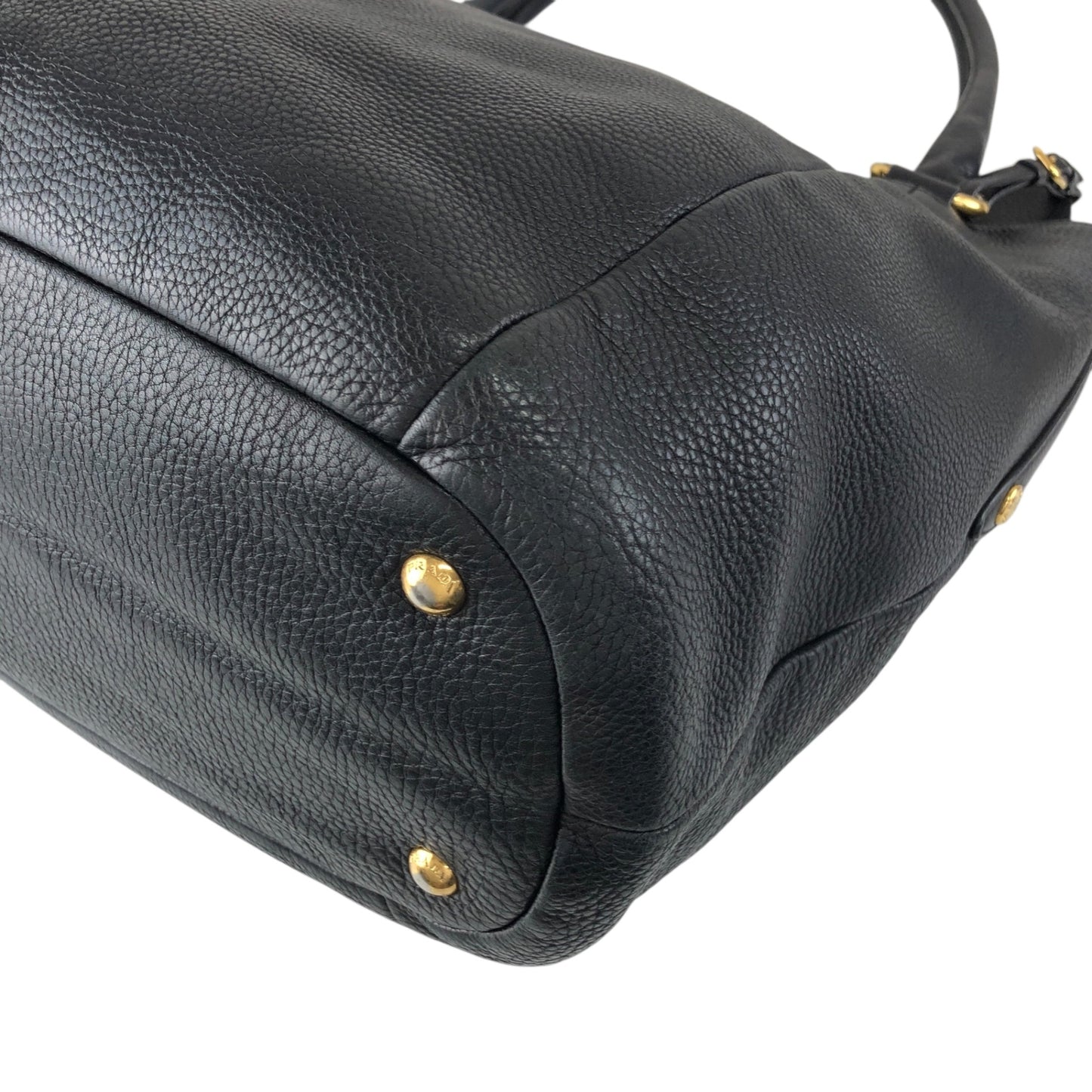 PRADA Logo Totebag Black Vintage f7udbt