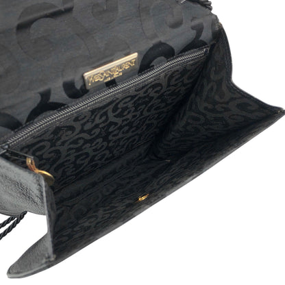 Yves Saint Laurent YSL Logo Shoulder bag Black Vintage dw4znj