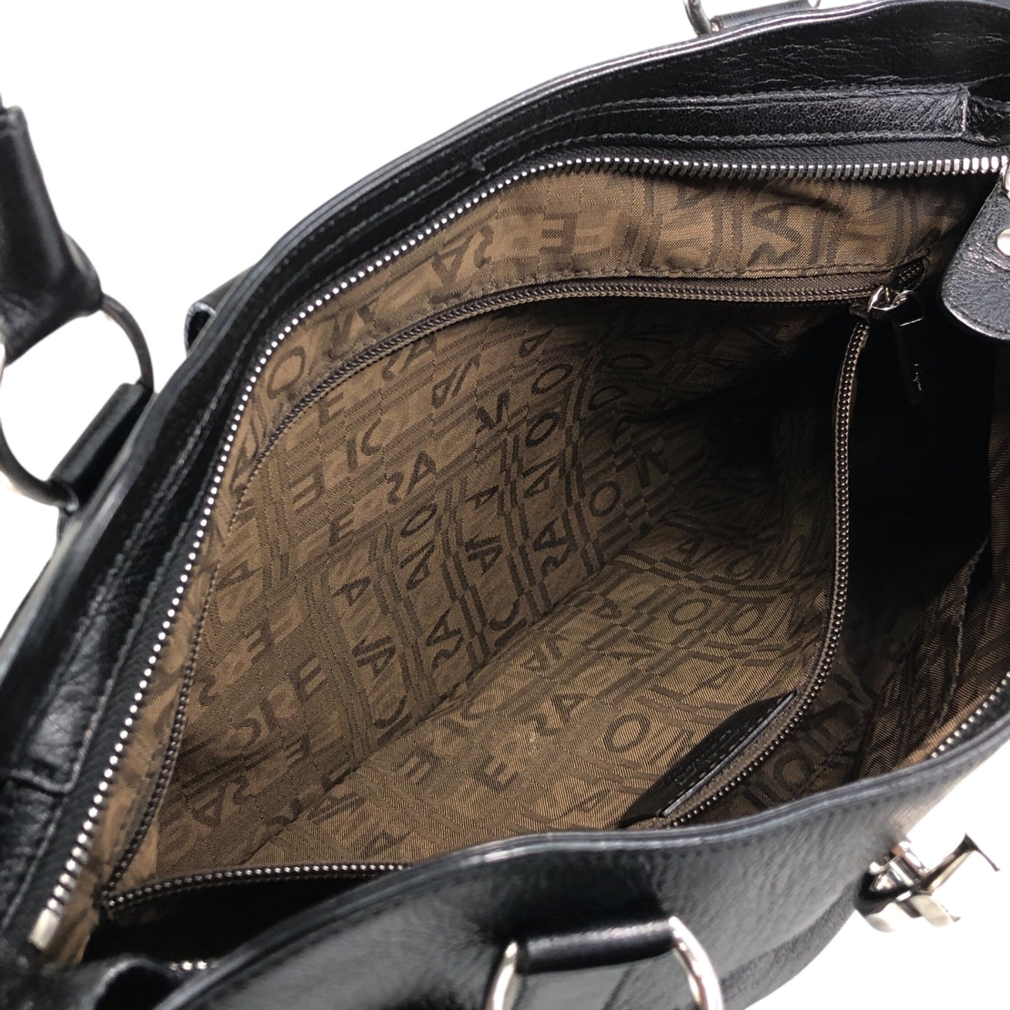 Salvatore Ferragamo Gancini Handbag Black Vintage igucky