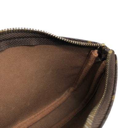 LOUIS VUITTON Monogram Small Handbag Brown M58009 Vintage 85sgud