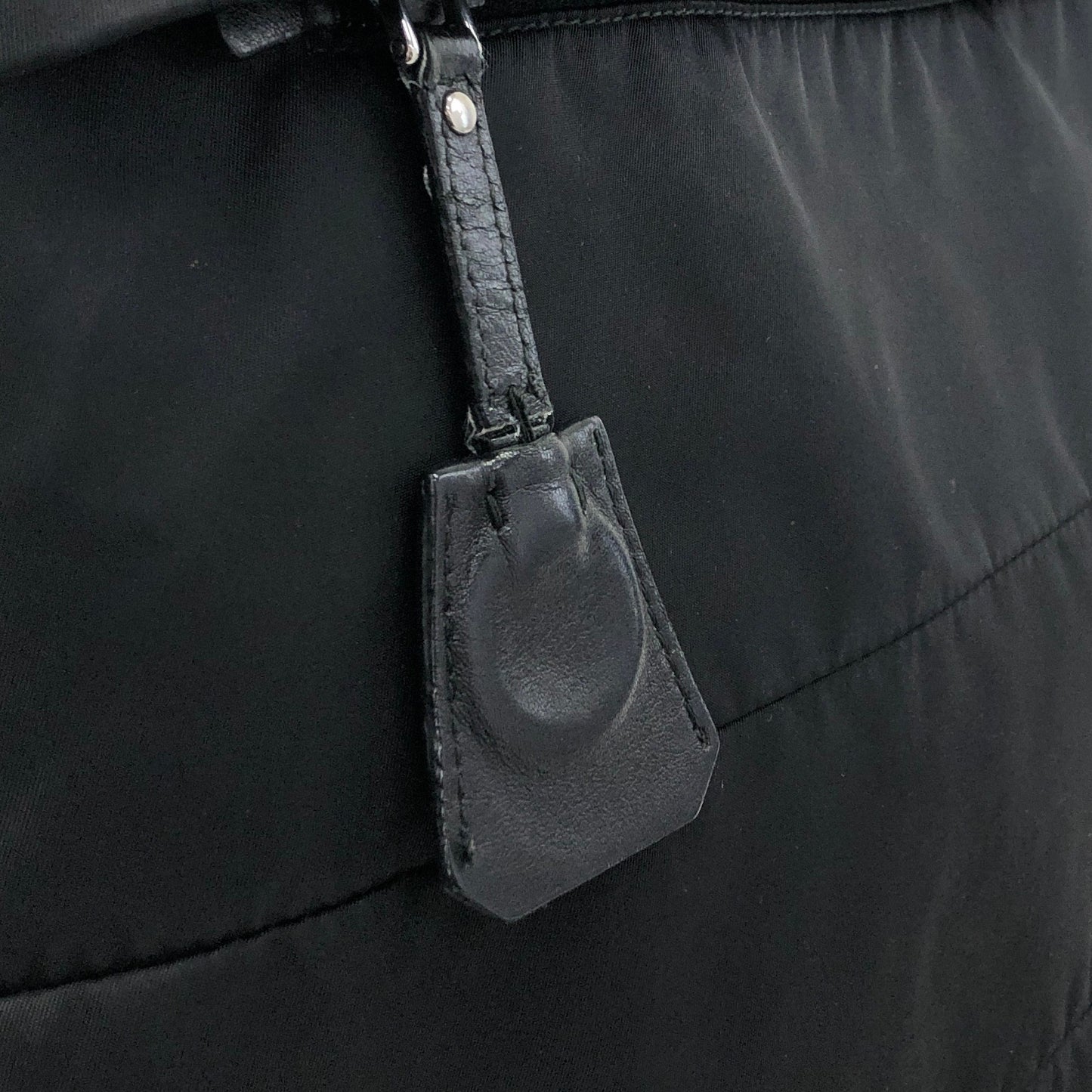 PRADA Tessuto Triangle Logo Two-way Handbag Shoulder bag Black Vintage 4s54ei