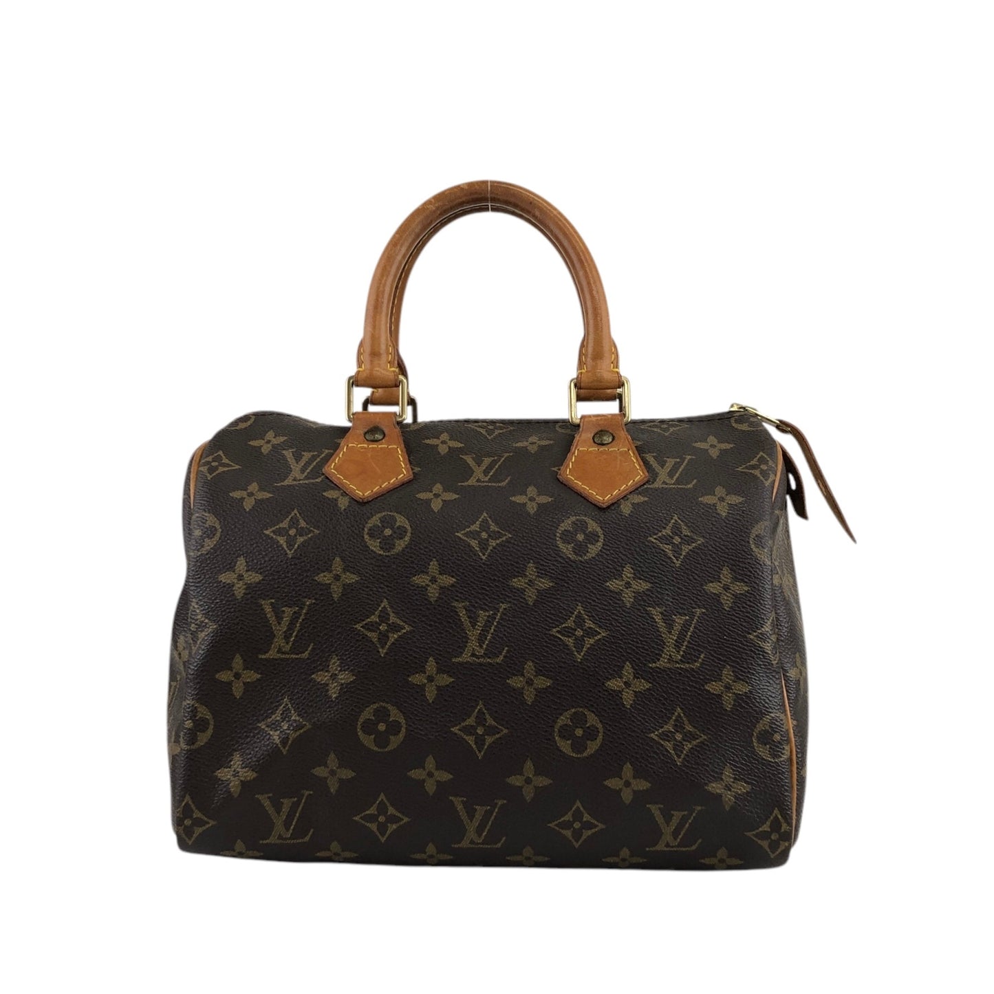 LOUIS VUITTON Monogram Small Boston bag Handbag Brown Vintage 765gwg