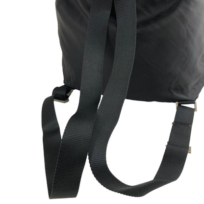 PRADA Triangle Logo Double Pocket Nylon Backpack Black Vintage mwb7bb