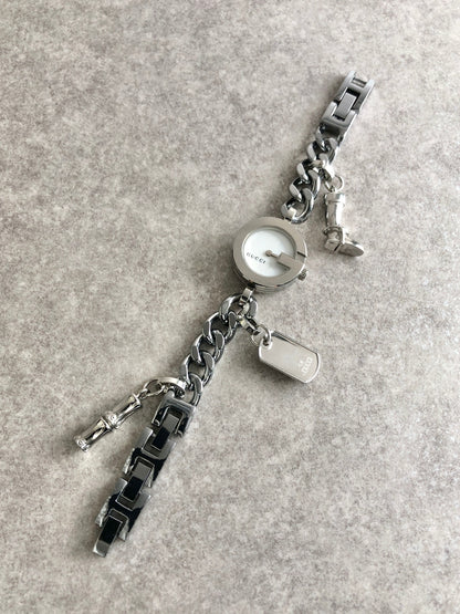 GUCCI Bracelet Watch Silver YA107 Vintage cku7id