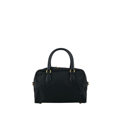 PRADA Triangle Logo Two-way Small Boston bag Shoulder bag Black Vintage 8z5ju7