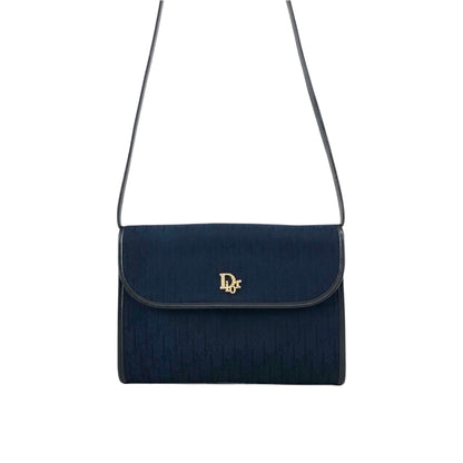 Christian Dior Logo Shoulder bag Navy Vintage f8at4h