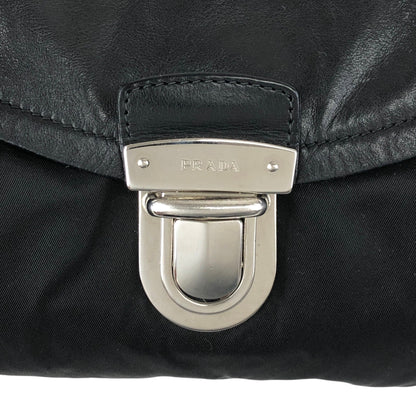 PRADA Push lock Handbag Black Vintage pesttr