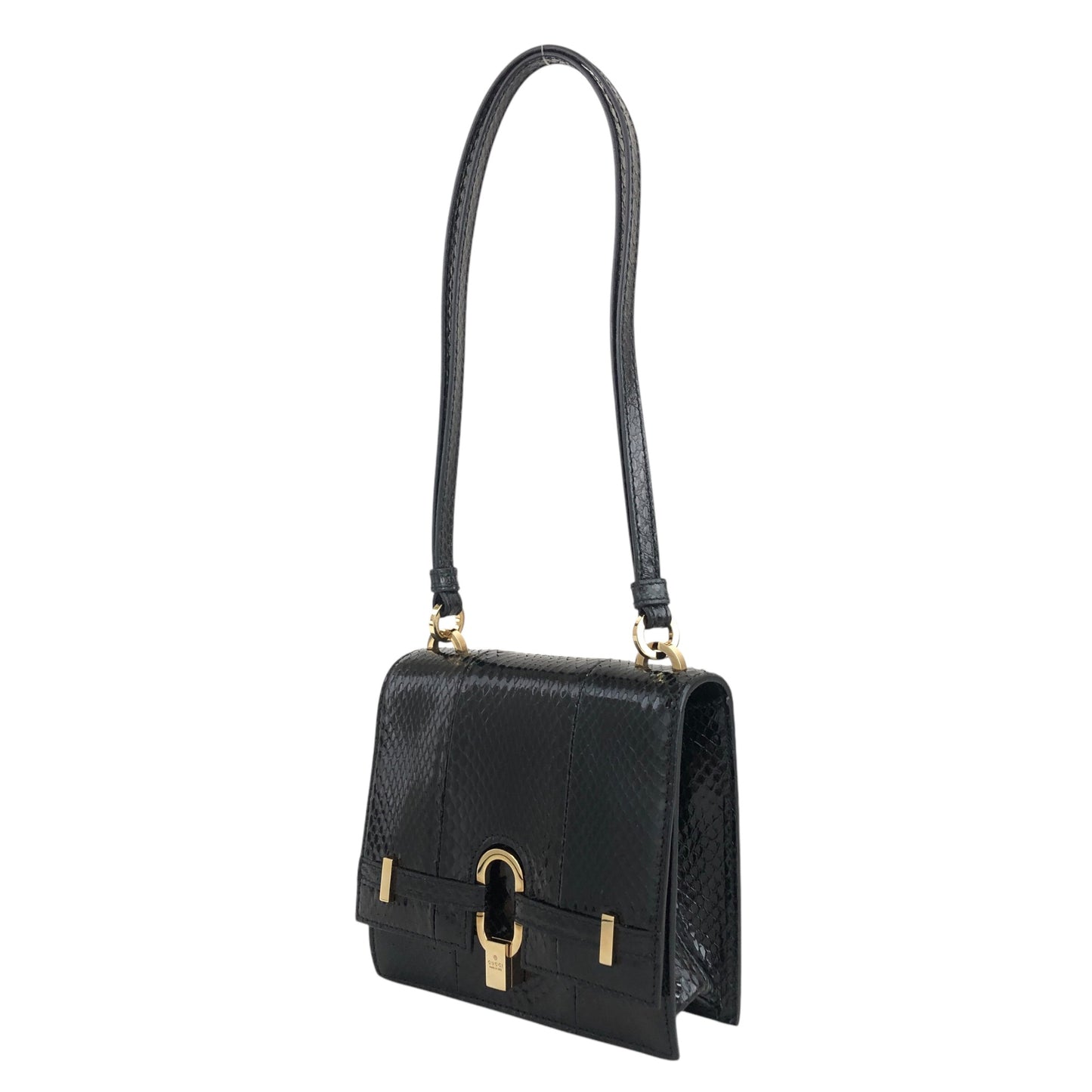 GUCCI Flap Shoulder bag Black Vintage d5877a